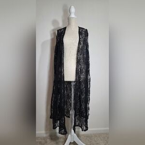 NWT LuLaRoe Black Lace Cardigan Size M